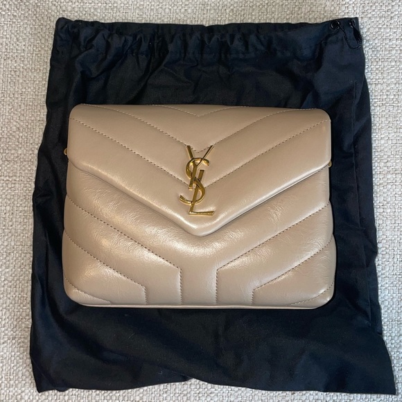 Saint Laurent Handbags - EUC SAINT LAURENT TOY LOU LOU DARK BEIGE